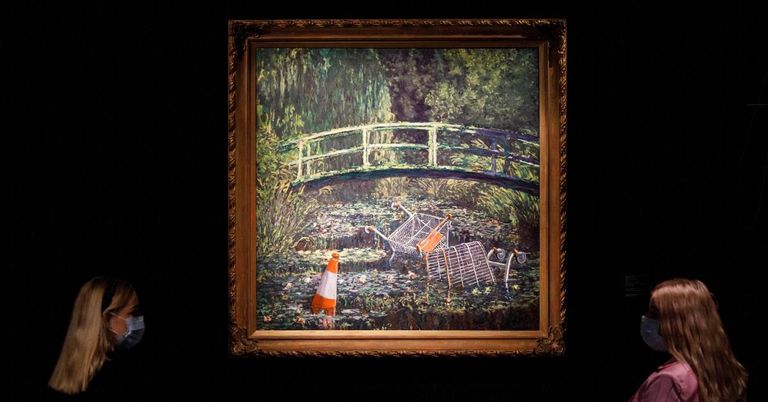 لوحة بانكسي الساخرة