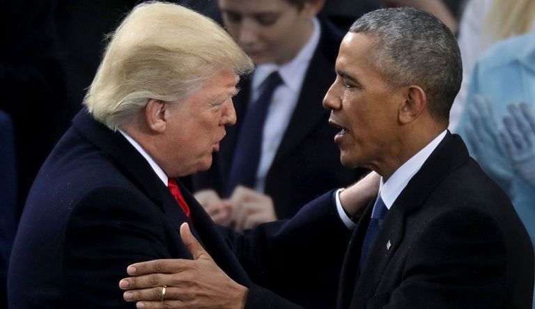 ترامب وأوباما في لقطة سابقة- أرشيفية
