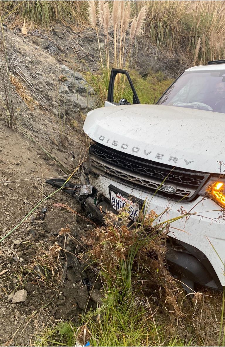 سيارة محمد كريم بعد الحادث