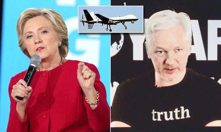 كلينتون كانت تفكر بجدية في اغتيال أسانج