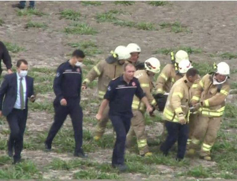 صورة متداولة من موقع تحطم الطائرة التركية