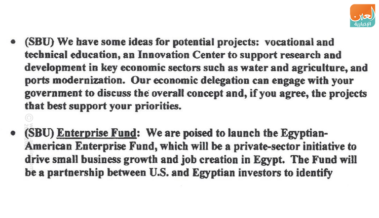 رسالة من كلينتون تظهر مساعدة إدارة أوباما لنظام مرسي 