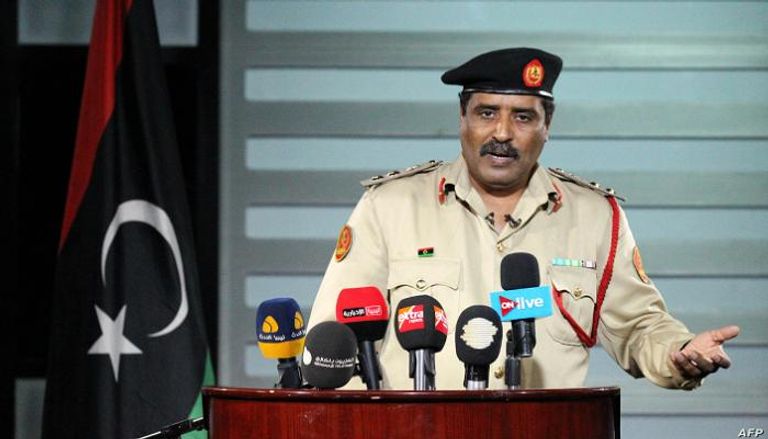 اللواء أحمد المسماري المتحدث باسم الجيش الليبي - أ.ف.ب