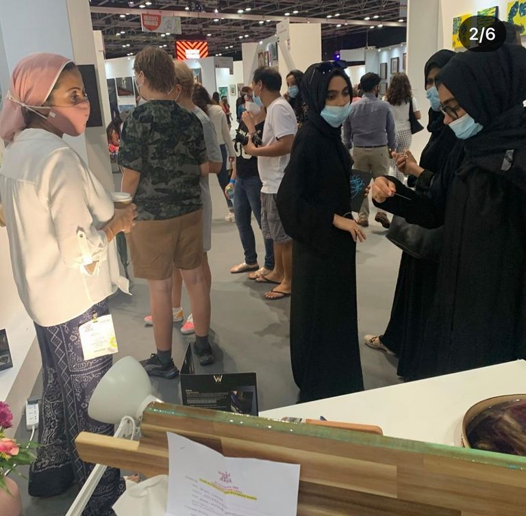يسرا وهبة خلال أحد المعارض