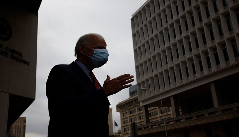 المرشح الديمقراطي جو بايدن عقب الإدلاء بصوته - رويترز المرشح الديمقراطي جو بايدن عقب الإدلاء بصوته - رويترز