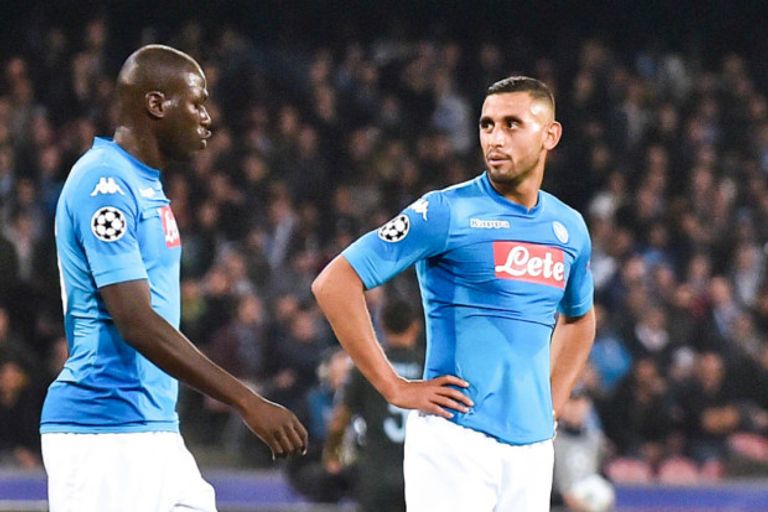 فوزي غلام وكاليدو كوليبالي فوزي غلام لاعب نابولي