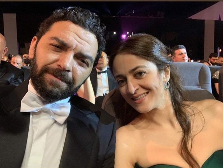 ابنة نجلاء فتحي وزوجها في مهرجان الجونة السينمائي