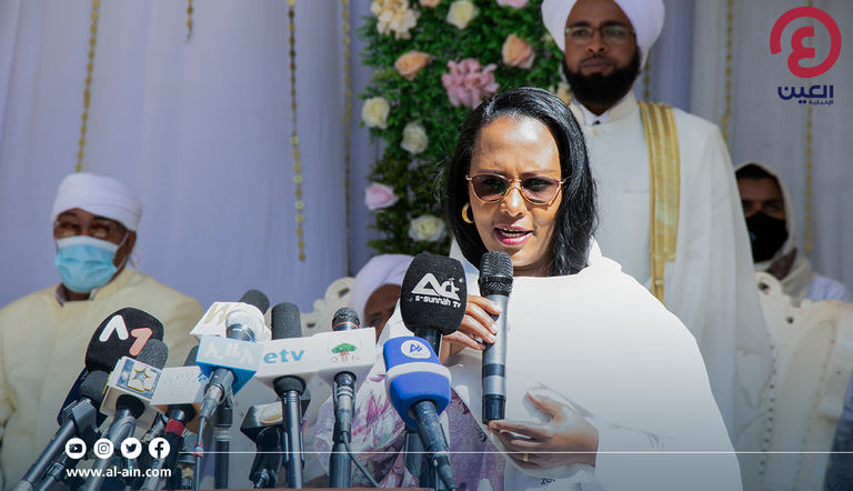 عمدة مدينة أديس أبابا، أدانش أببي، خلال كلمة لها، بالاحتفال بالمجتمع المسلم ودورهم الطليعي في البلاد، في ذكرى الاحتفال بالمولد النبوي