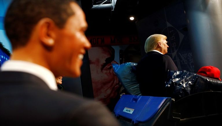 تمثال دونالد ترامب بعد إزالته من متحف الشمع في برلين