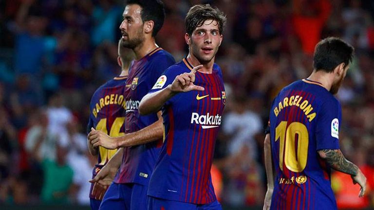 سيرجي روبرتو حسام عاشور - أحمد فتحي - جيرارد بيكيه - سيرجيو بوسكيتس