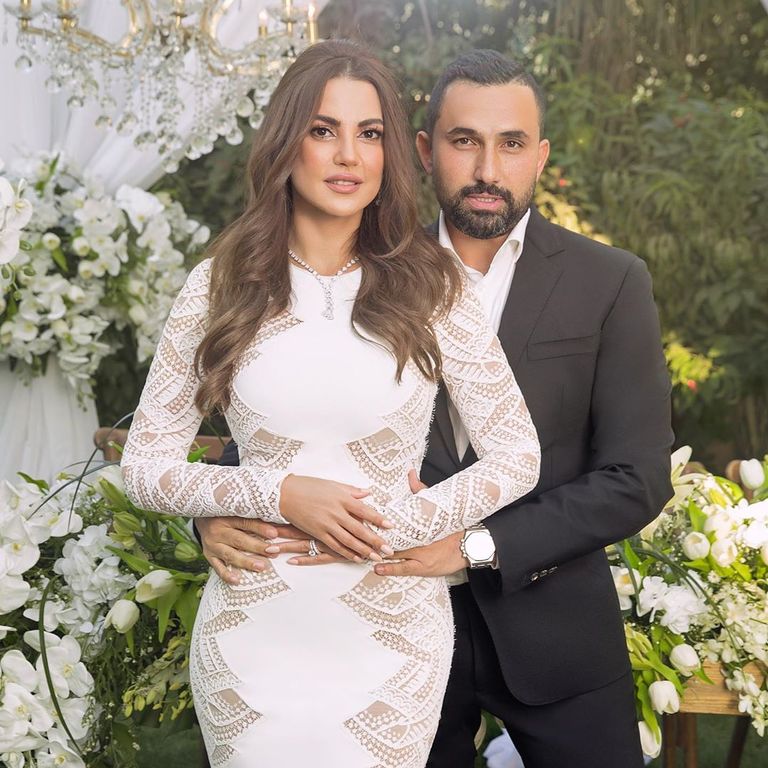 الفنانة درة وزوجها هاني سعد