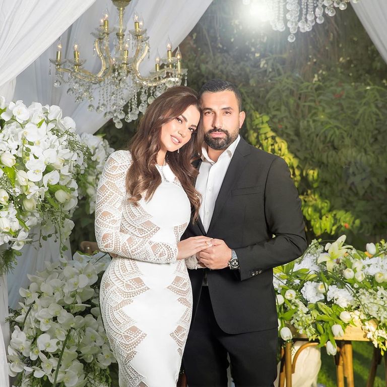 الفنانة درة وزوجها هاني سعد