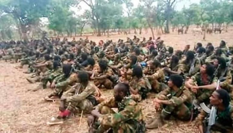 عناصر من جماعة أونق شني المسلحة بإقليم أوروميا الإثيوبي