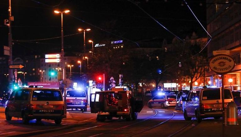 صورة لموقع الحادث وسط فيينا