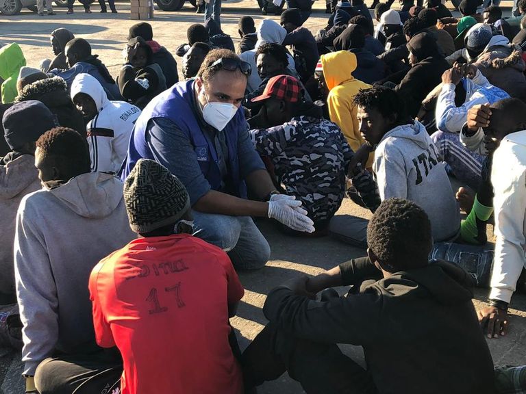 إنقاذ مهاجرين في ليبيا