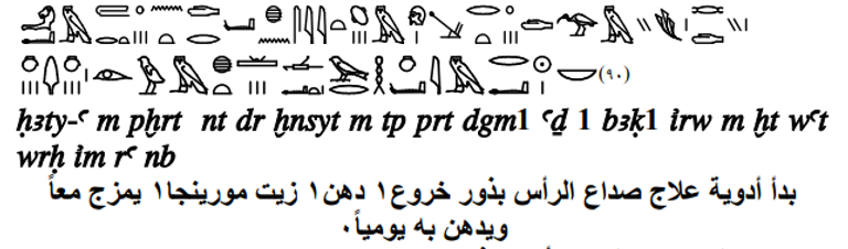 وصفة علاج الصداع كما جاءت في بردية إيرس الزيوت المستخلصة من بذور المورينجا لها استخدامات طبية وثقتها برديات الفراعنة