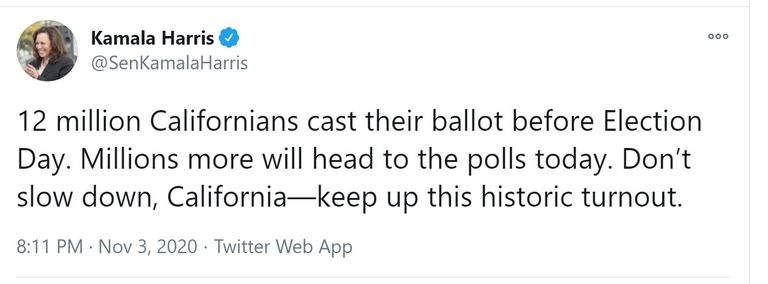 المصوتون في كاليفورنيا