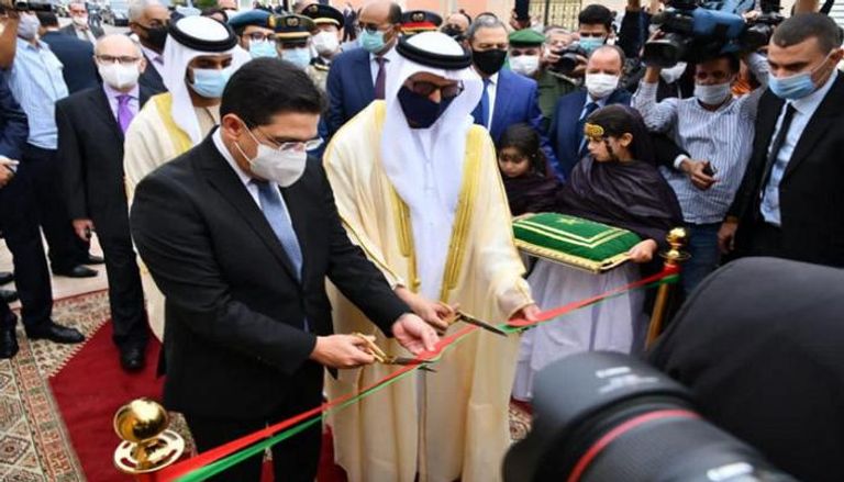 جانب من افتتاح القنصلية الإماراتية بمدينة العيون