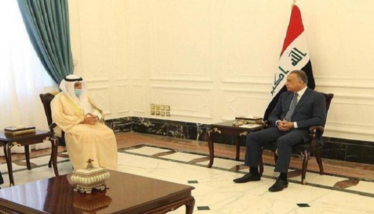 لقاء سابق بين رئيس الوزراء العراقي ووزير خارجية الكويت