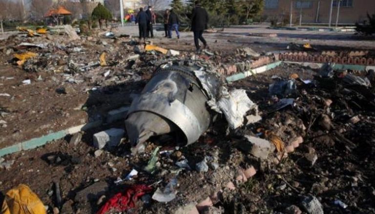 حطام الطائرة الأوكرانية المنكوبة