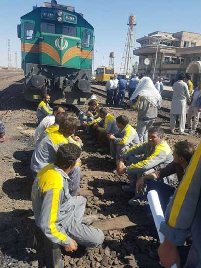 صورة من احتجاجات للمزارعين في أصفهان