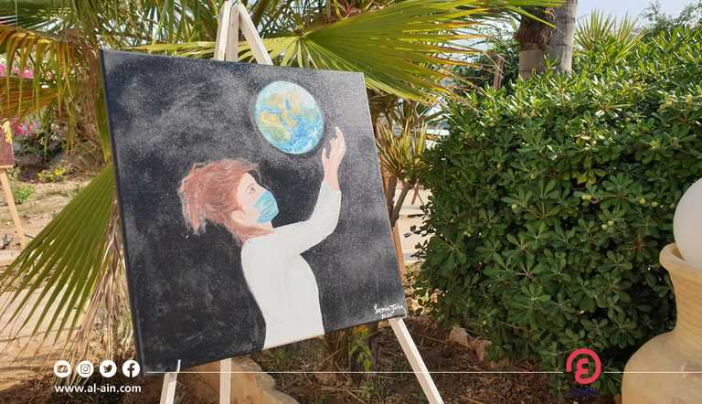 إحدى لوحات المعرض