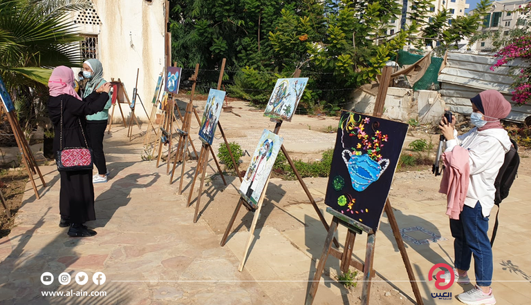 إحدى لوحات المعرض