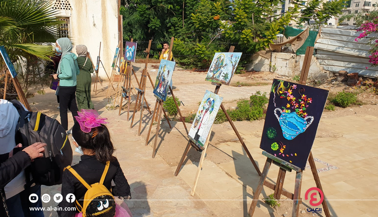 إحدى لوحات المعرض