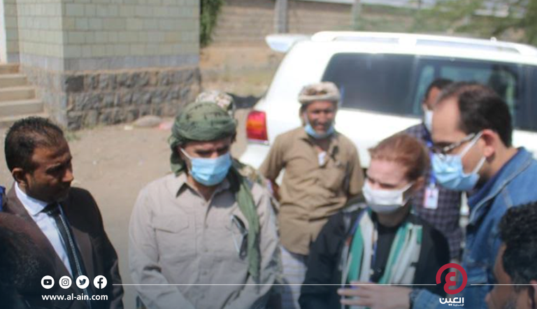 جانب من استقبال ضحايا الإرهاب الحوثي للبعثة الأممية