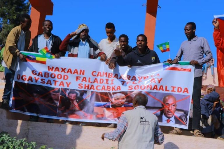 جانب من مسيرات الدعم للجيش الإثيوبي