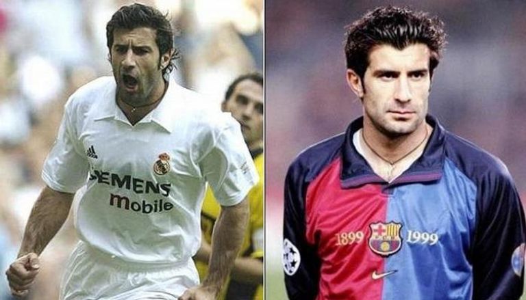 لويس فيجو الخائن الأشهر عند جمهور برشلونة