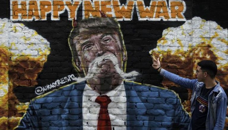 غرافيتي يصور الرئيس دونالد ترامب 