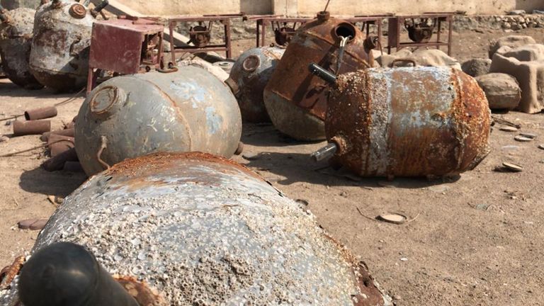 لغم بحري حوثي على أحد الشواطئ الجنوبية في اليمن