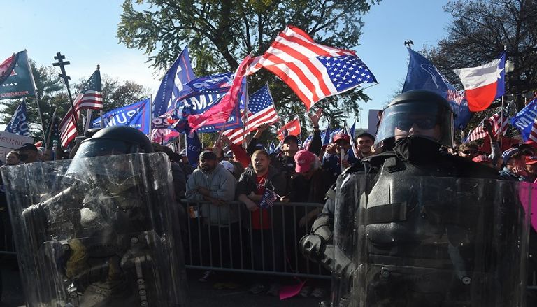 جانب من مسيرات أنصار ترامب في واشنطن - أ.ف.ب