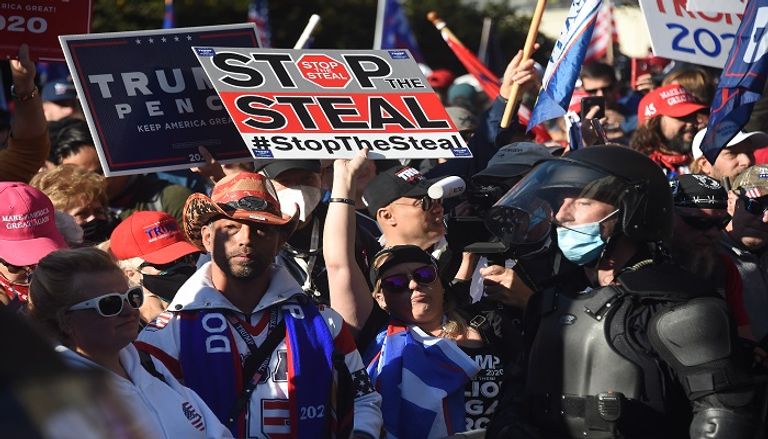 جانب من مسيرات أنصار ترامب في واشنطن - أ.ف.ب