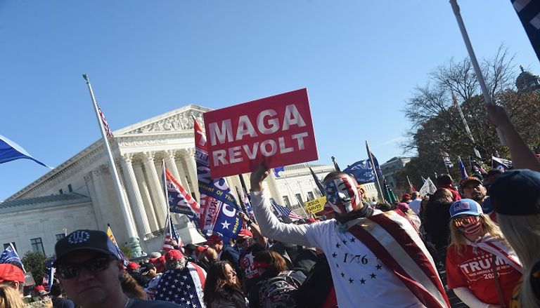 جانب من مسيرات أنصار ترامب في واشنطن - أ.ف.ب