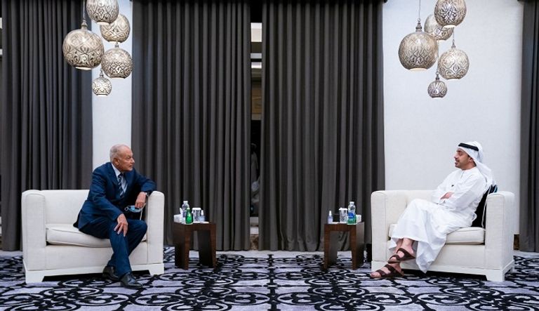 الشيخ عبدالله بن زايد آل نهيان والأمين العام للجامعة العربية الشيخ عبدالله بن زايد آل نهيان والأمين العام للجامعة العربية