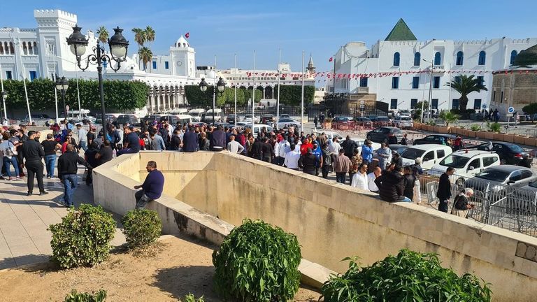 جانب من مسيرات الفنانين في تونس