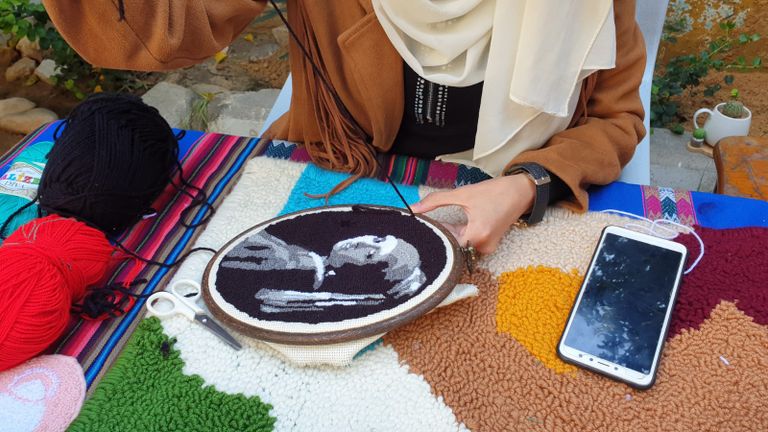 الفنانة الفلسطينية آية مغاري