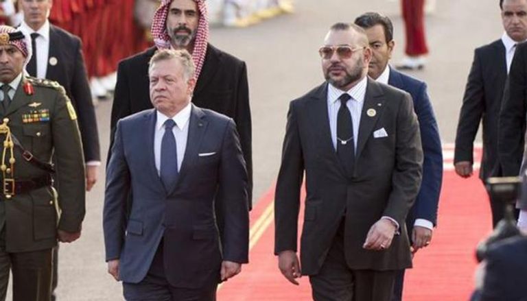 العاهل المغربي وملك الأردن خلال لقاء سابق