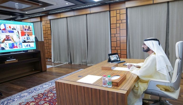 الشيخ محمد بن راشد آل مكتوم أمام قمة العشرين الشيخ محمد بن راشد آل مكتوم