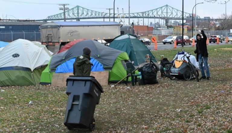 مخيمات المشردين في شوارع مونتريال