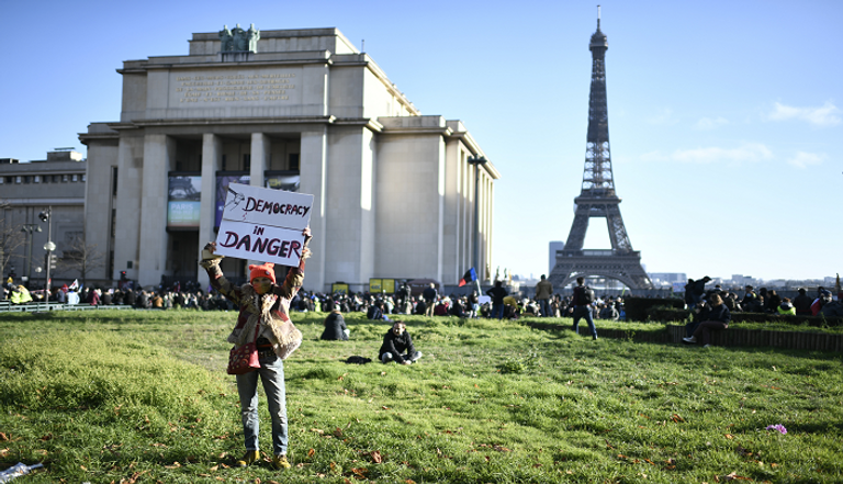 جانب من المظاهرات في باريس