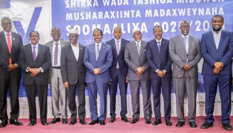 مرشحو الرئاسة في الصومال خلال مؤتمرهم الأول