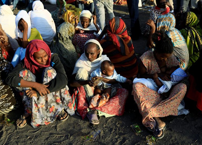 نازحة إثيوبية