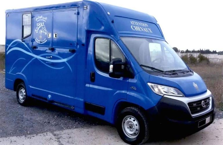 عربة نقل أحصنة الشرطة المغربية