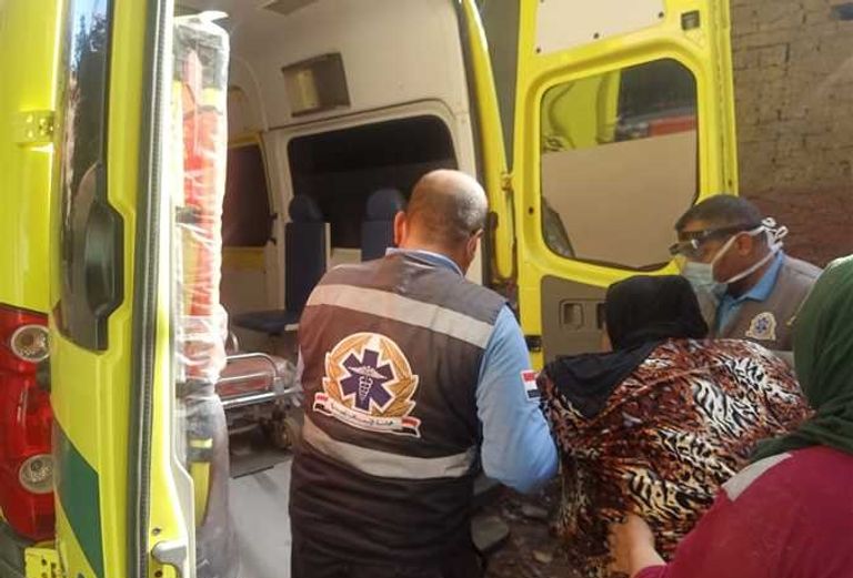 السيدة المصرية عزيزة محمد مجدي في منزلها