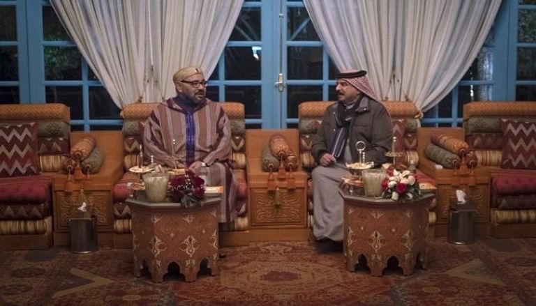 عاهل البحرين والملك المغربي خلال لقاء سابق