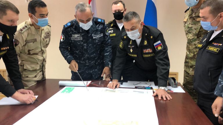 جانب من التدريب البحري المصري الروسي المشترك