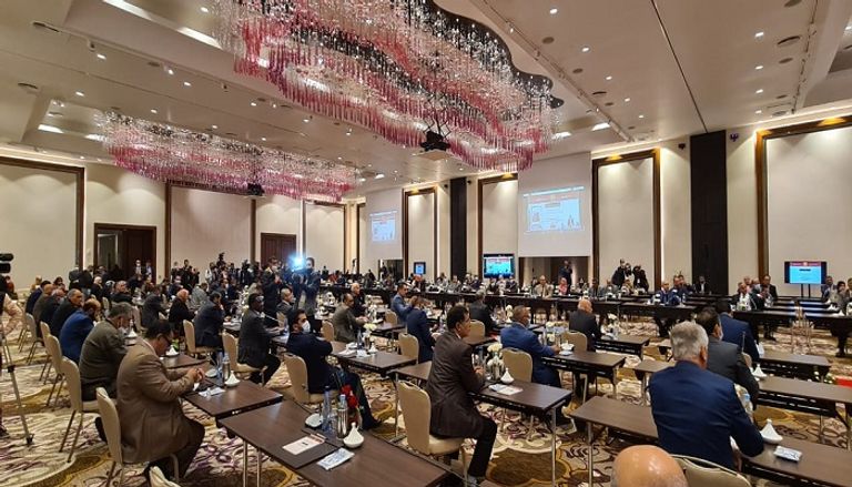 جانب من اجتماعات فرقاء ليبيا في مدينة طنجة المغربية 